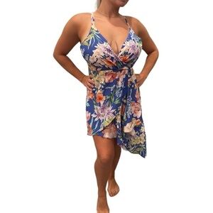 Yumi Kim Asymmetrical Hem Floral Sleeveless Dress.Size XS